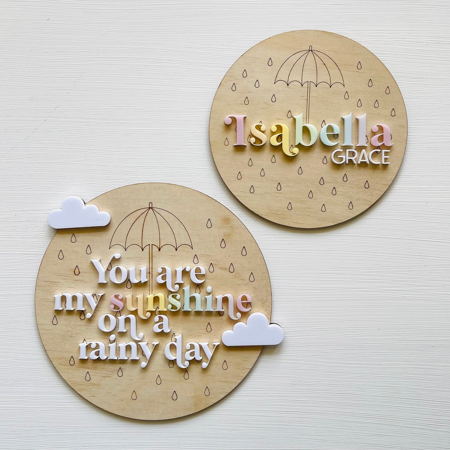 Kids & Babies | Little Goose Collection | Raindrops Name Plaque