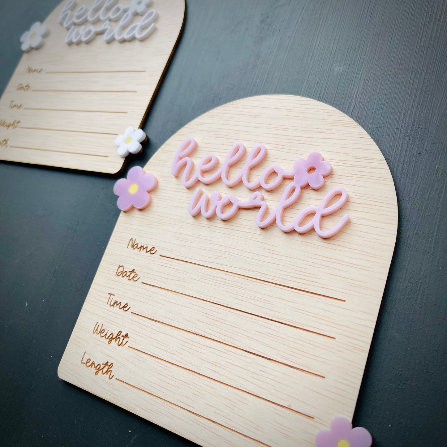 Baby Essentials | Filled Daisy Baby Birth Announcement Sign