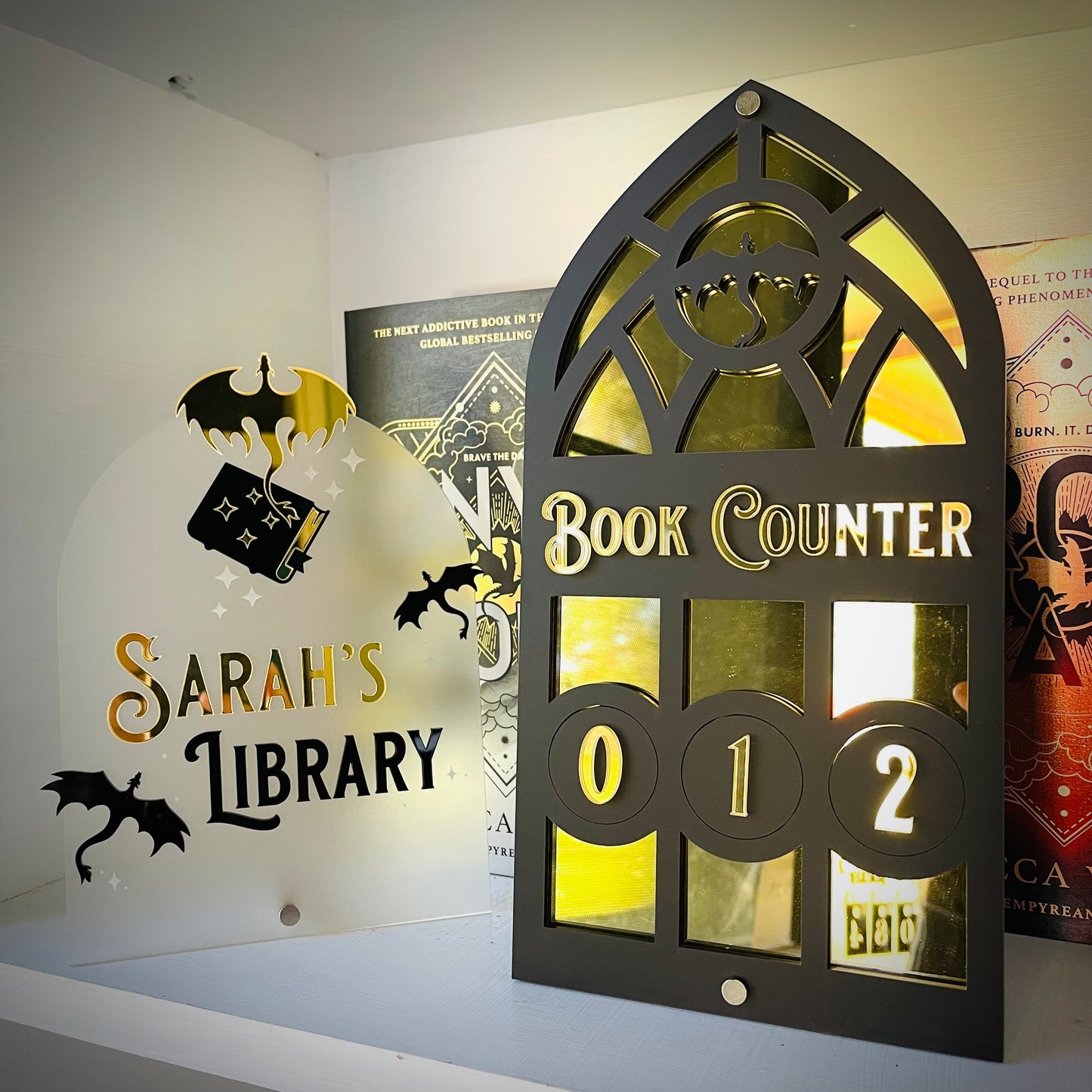 Dragon Book Tracker | Fantasy Book Counter | Romantasy Decor