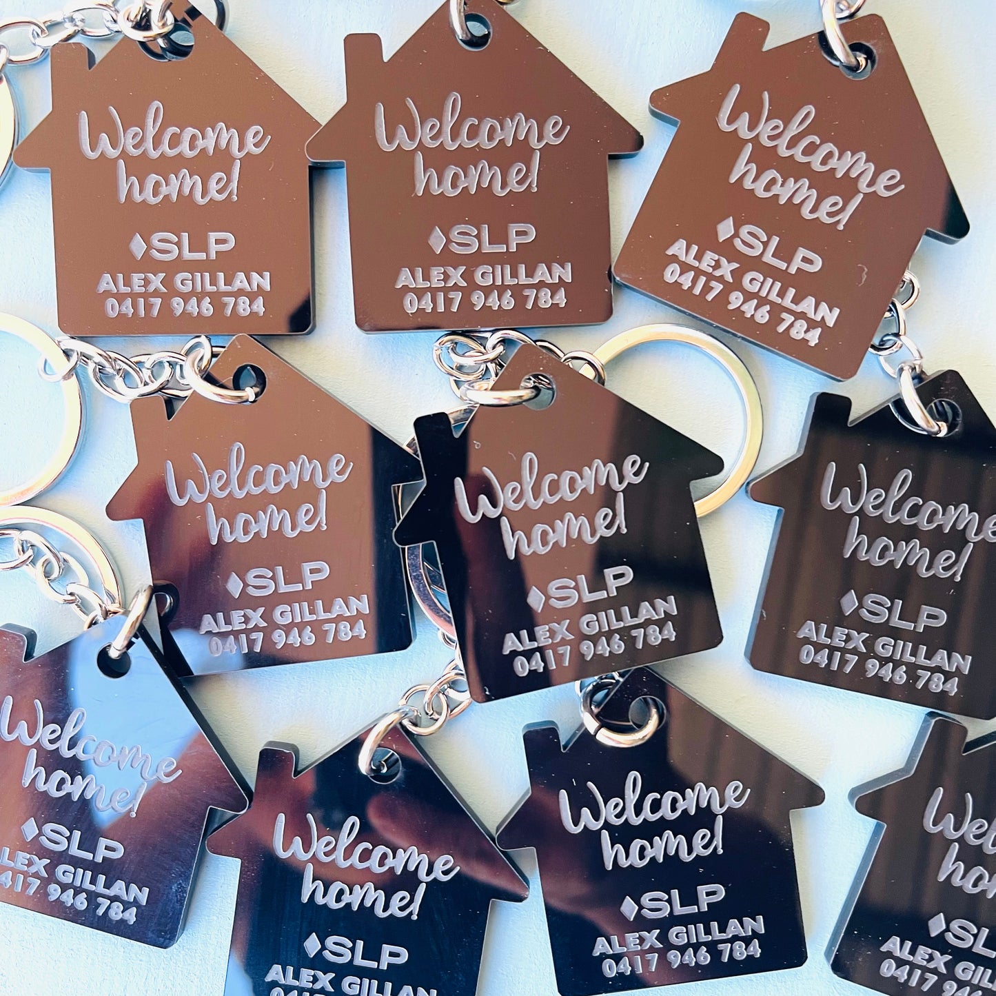 Corporate | Realtor House Keyring – Engraved Acrylic