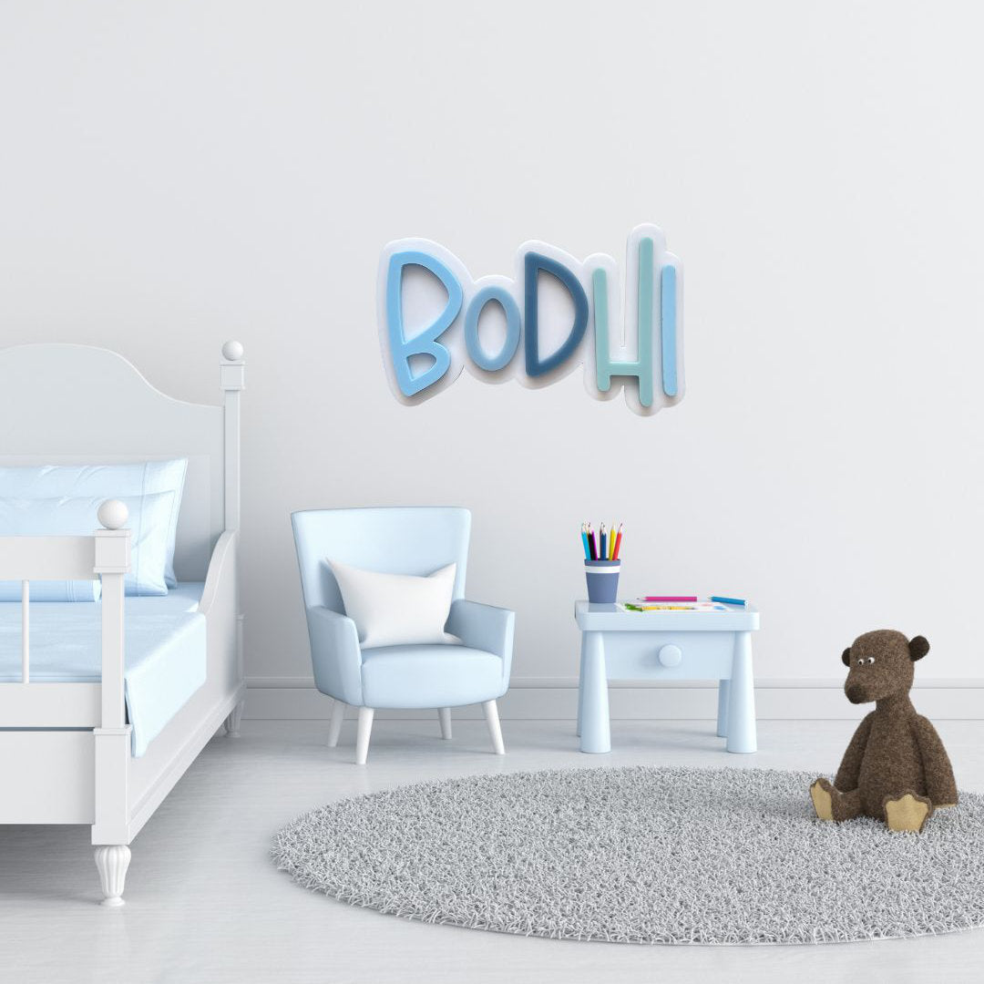 Kids | Layered Rainbow/Ombre Acrylic Name Plaque