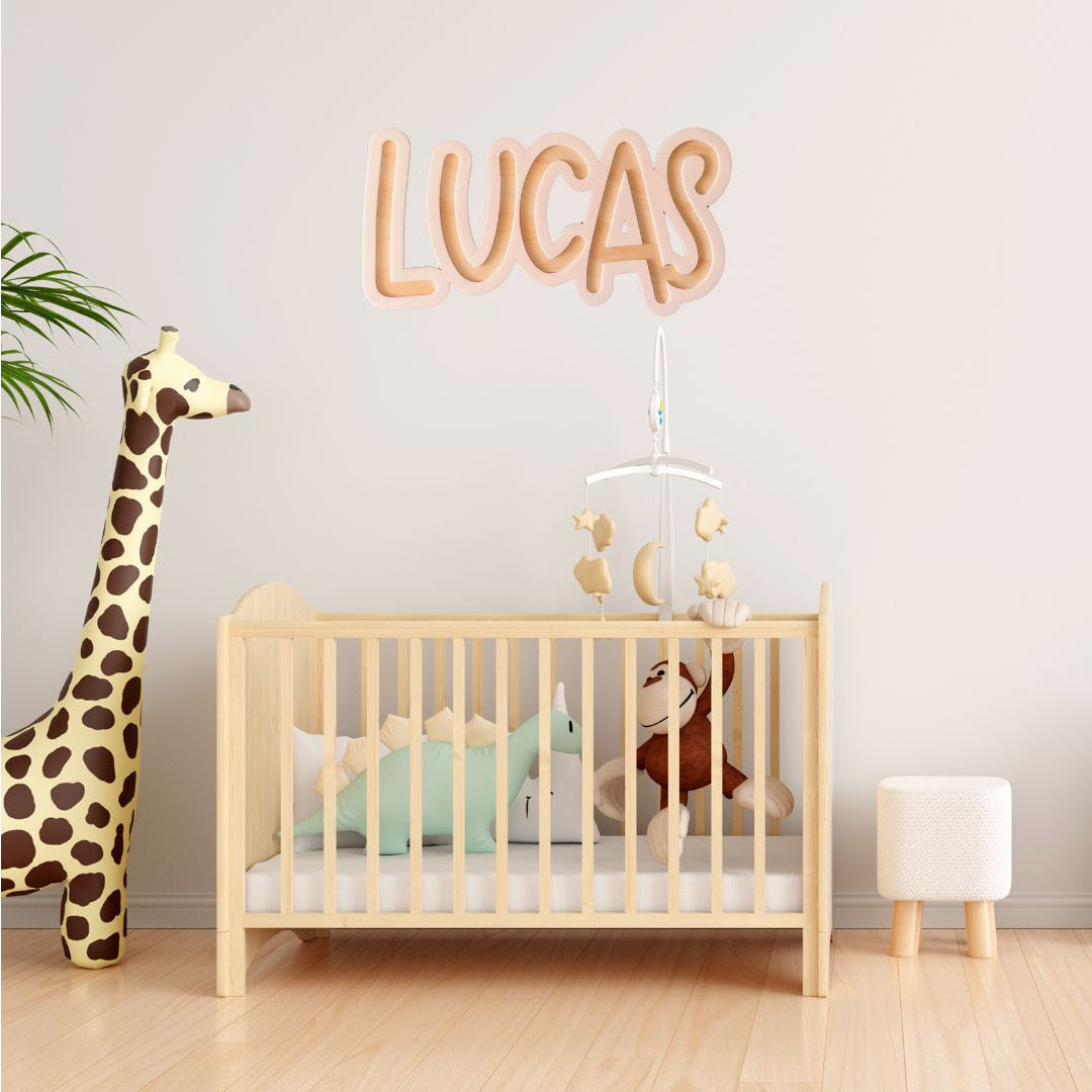 Kids | Layered Acrylic & Plywood Name Plaque