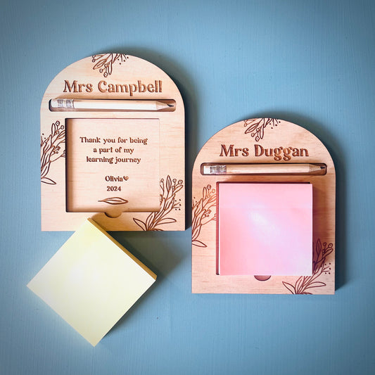 Teacher Gifts | Floral Sticky Note Holder