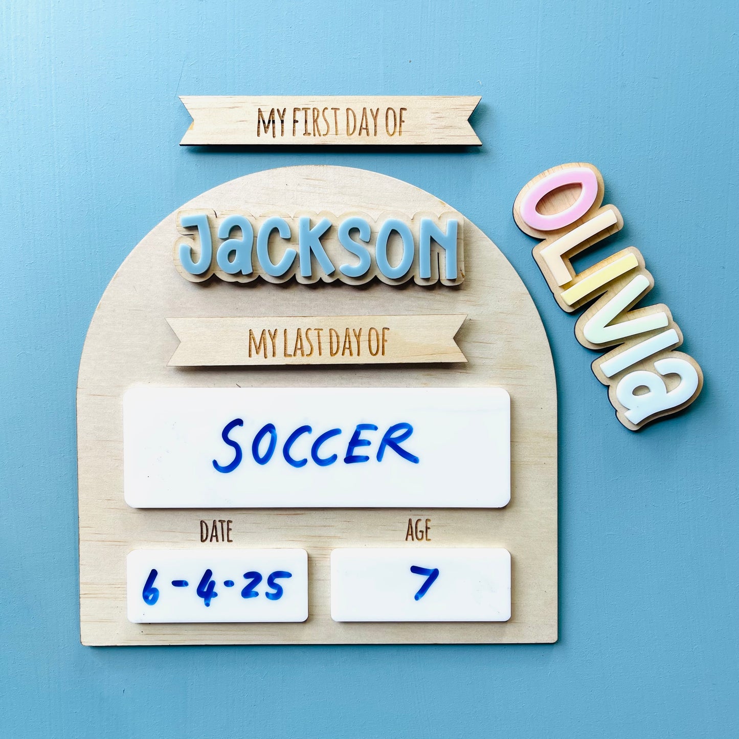 Kids | My First/Last Day Board