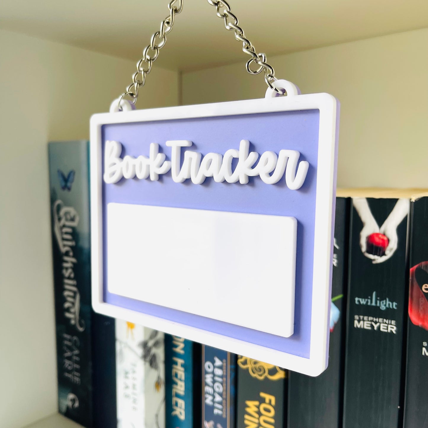 Library Sign | Hanging Book Tracker – Update As You Go | Reusable Acrylic Sign