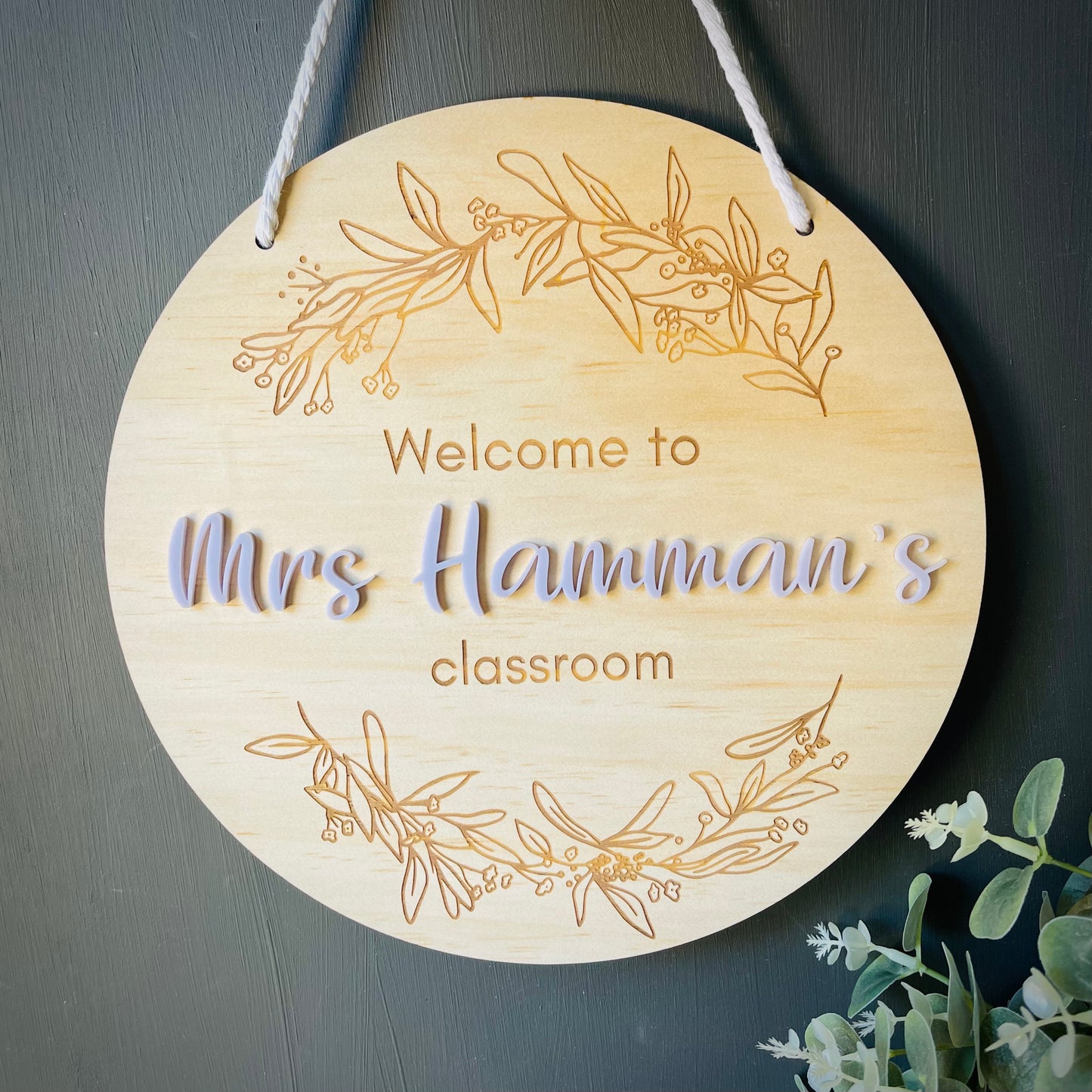 Teacher Gifts | Teacher's Plaque - Eucalyptus