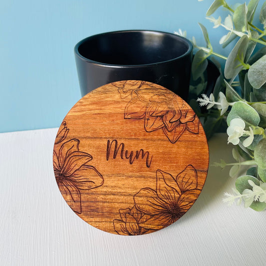 Gifts | Floral Coasters | Personalised Gift for Mum, Nan & Gran Flower Design