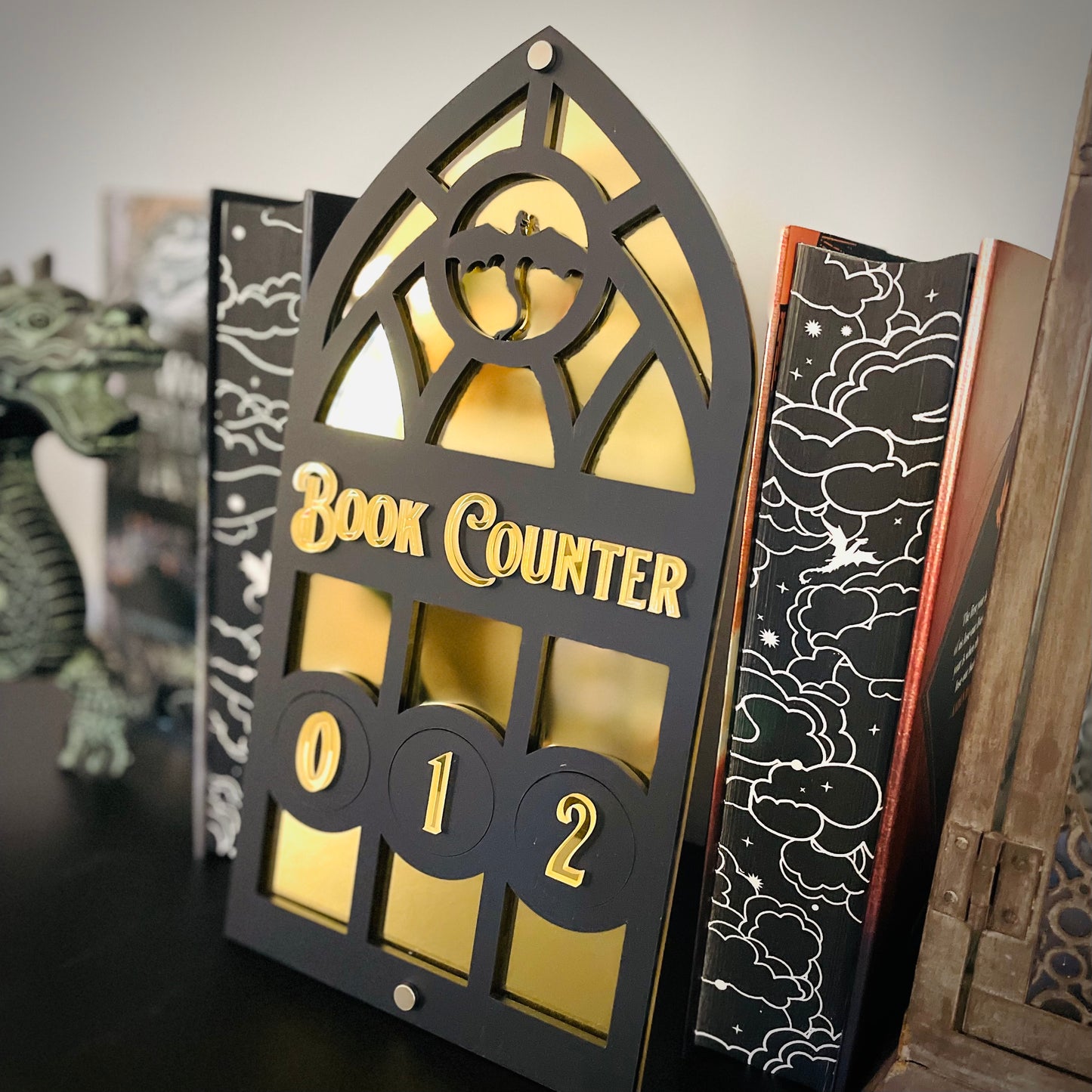 Dragon Book Tracker | Fantasy Book Counter | Romantasy Decor