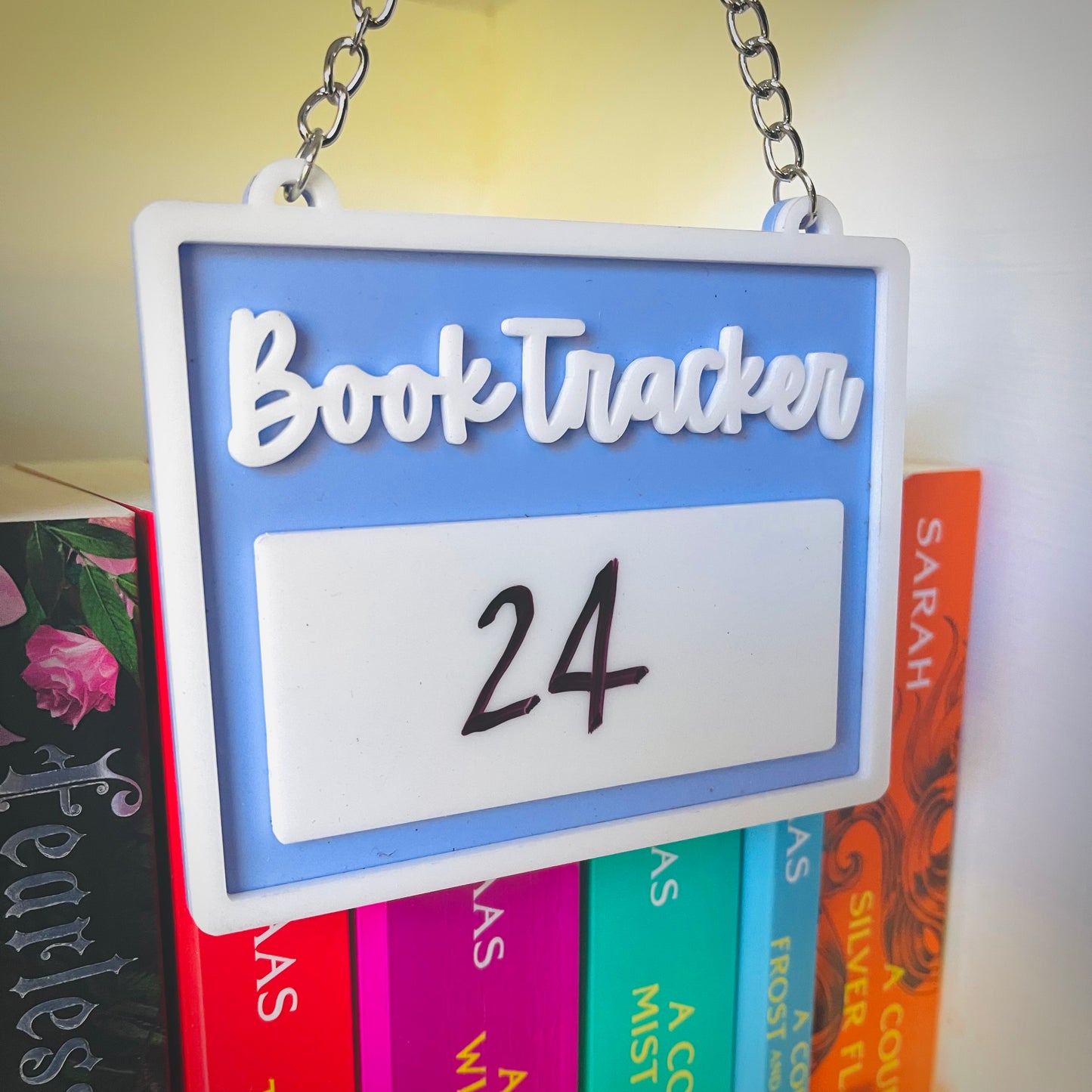 Library Sign | Hanging Book Tracker – Update As You Go | Reusable Acrylic Sign