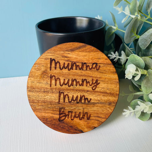 Gifts | Mumma - Bruh Coasters | Personalised Gift for Mum, Nan & Gran