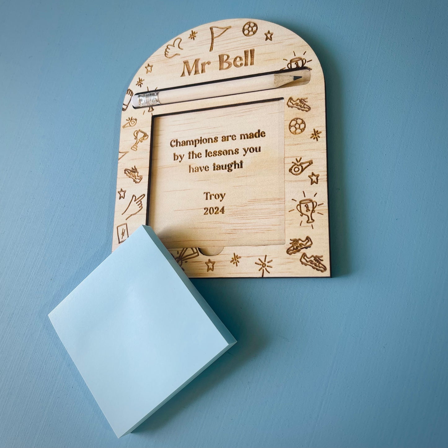 Teacher Gifts | Sports Theme Sticky Note Holder