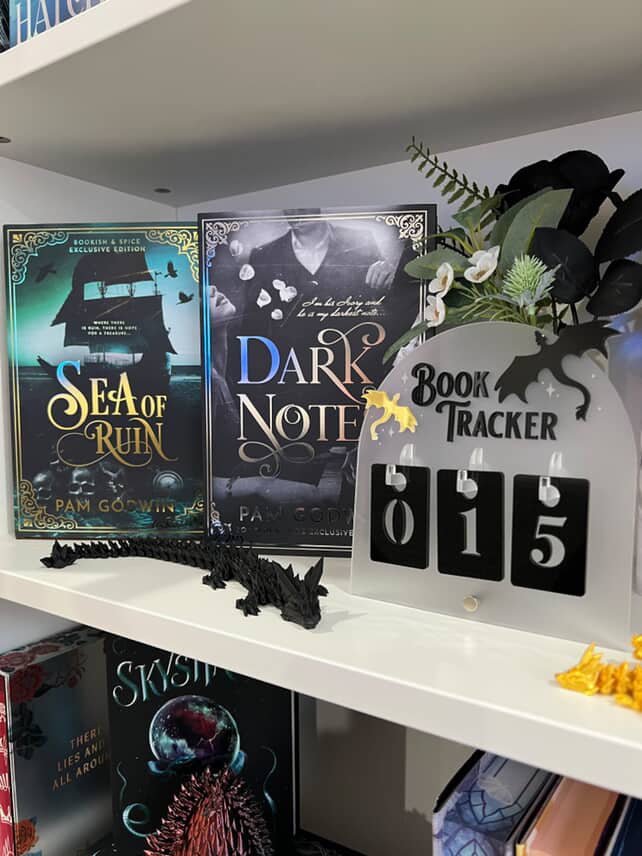 Dragon Book Tracker | Fantasy-Inspired Reading Counter with Hooks