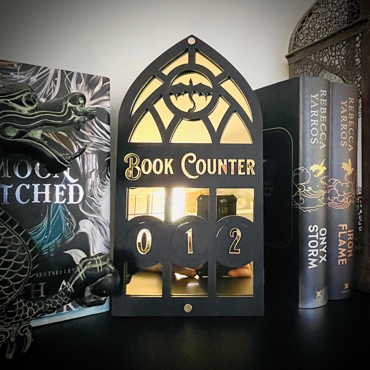 Dragon Book Tracker | Fantasy Book Counter | Romantasy Decor