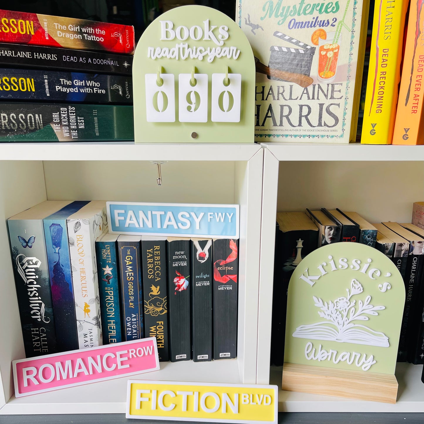Library Sign | Book & Blooms - Personalised Acrylic Arch