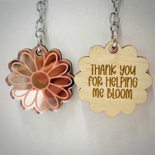 Teacher & Educator Gift | Flower Keyring