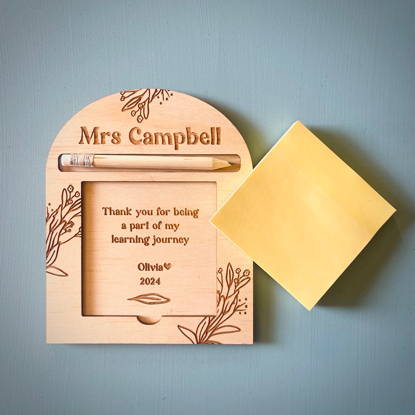 Teacher Gifts | Floral Sticky Note Holder