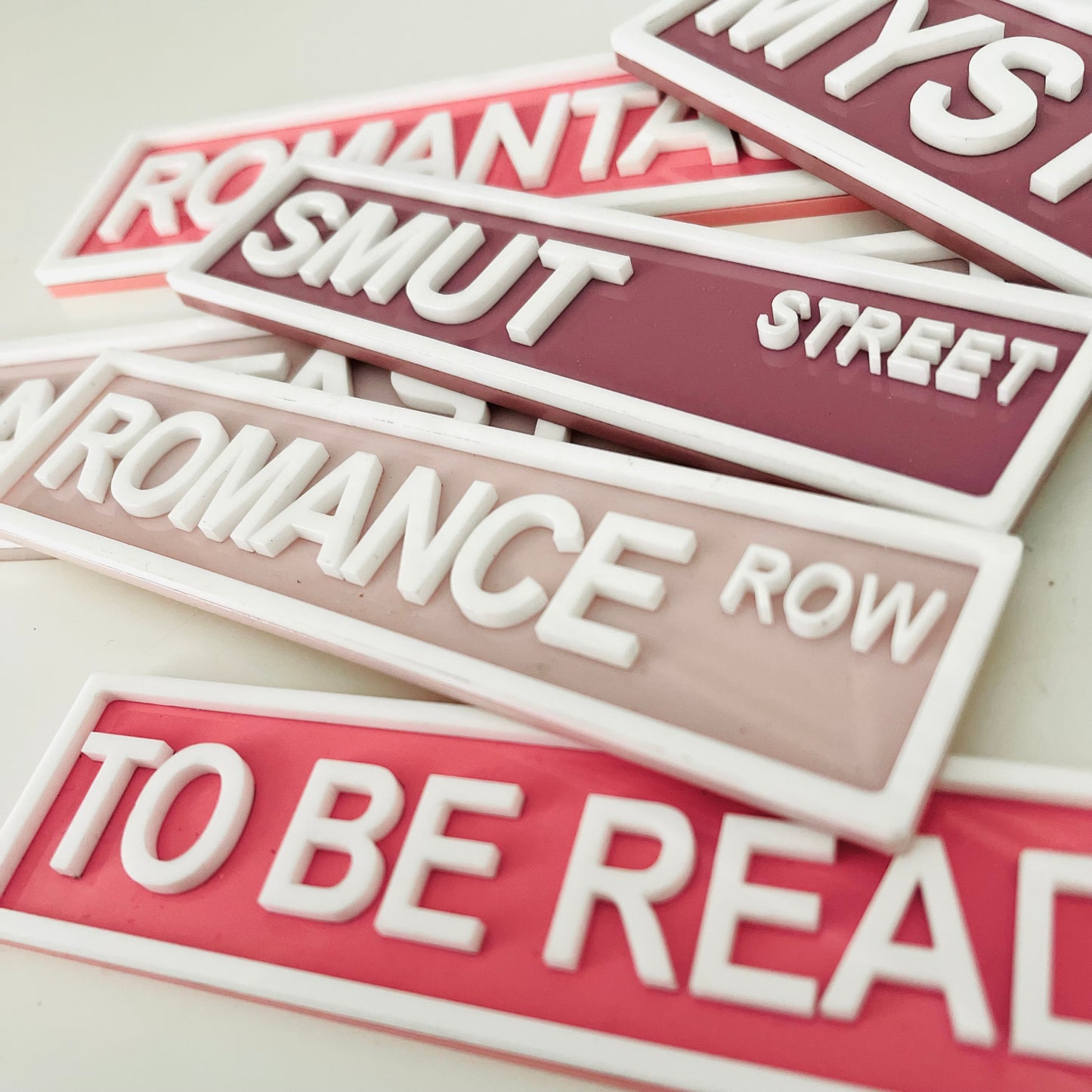 Bookish Street Signs | Acrylic Genre & Trope Labels for Bookshelves