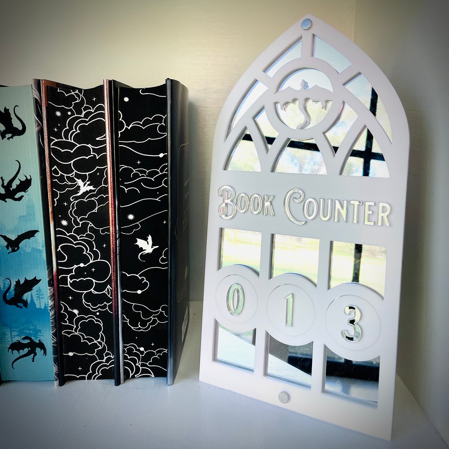 Dragon Book Tracker | Fantasy Book Counter | Romantasy Decor