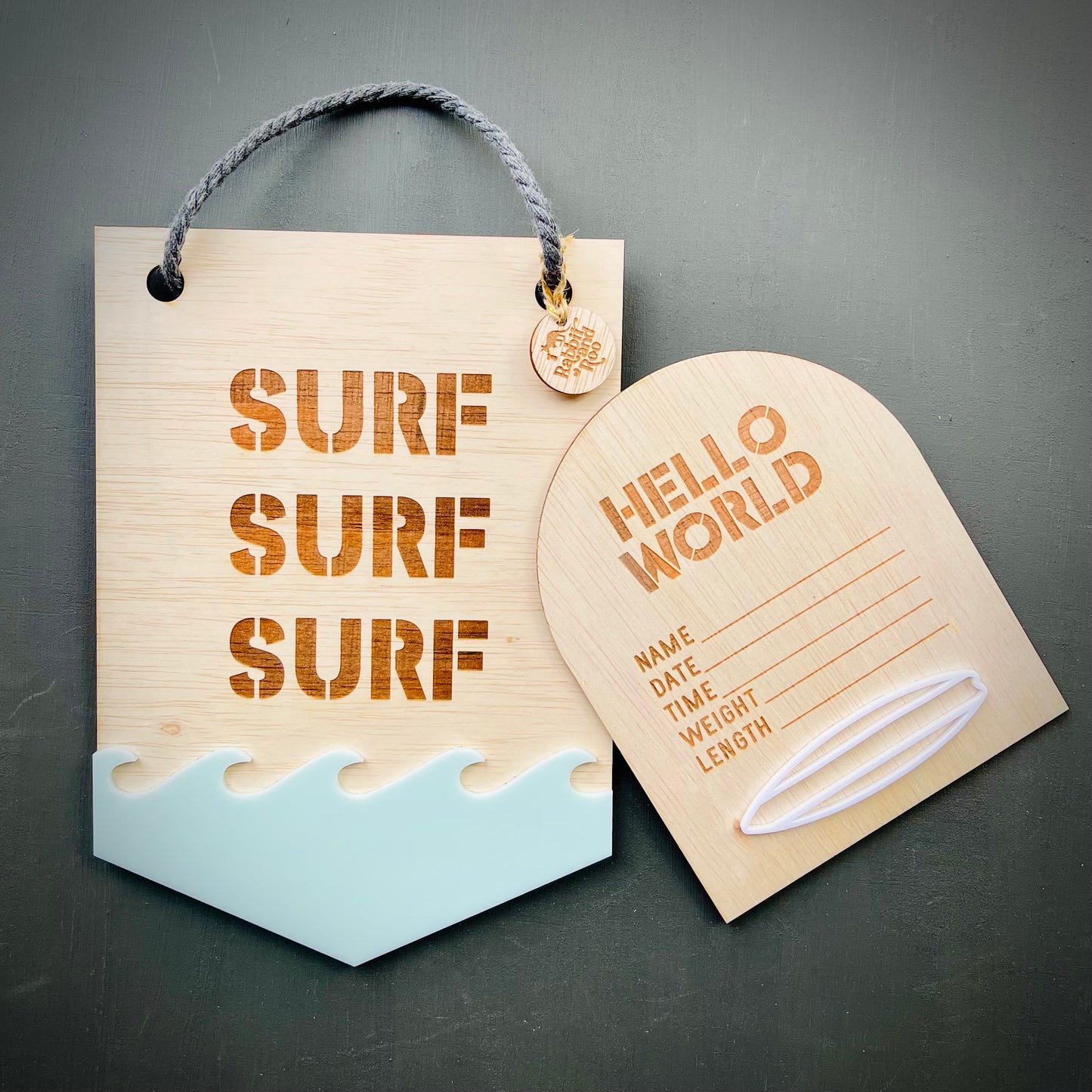 Baby Essentials | Surf Birth Announcement Sign
