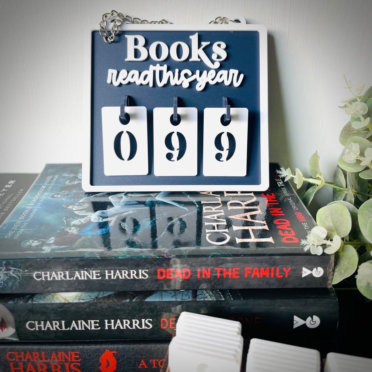Book Tracker | Personalised Hanging Book Tracker with Number Hooks | For Avid Readers