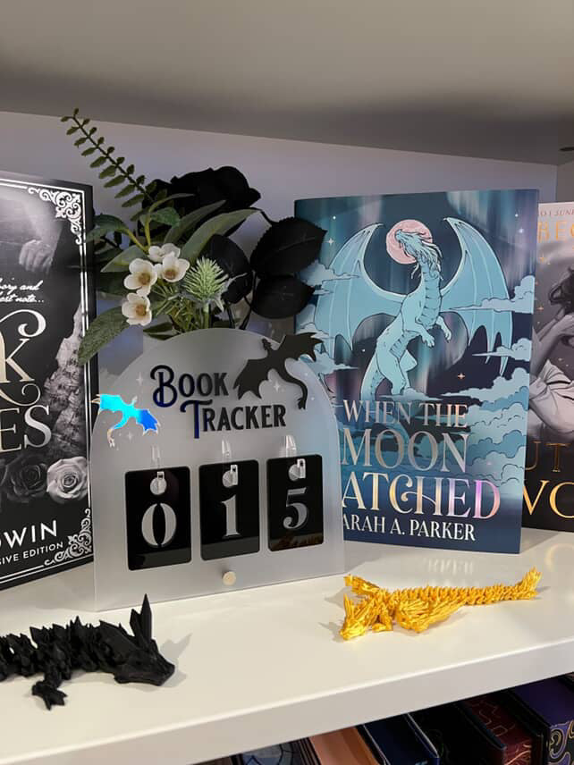 Dragon Book Tracker | Fantasy-Inspired Reading Counter with Hooks