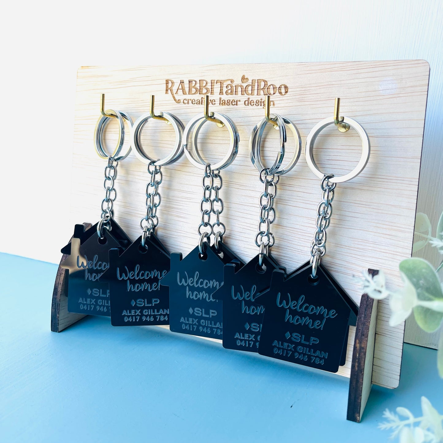 Corporate | Realtor House Keyring – Engraved Acrylic