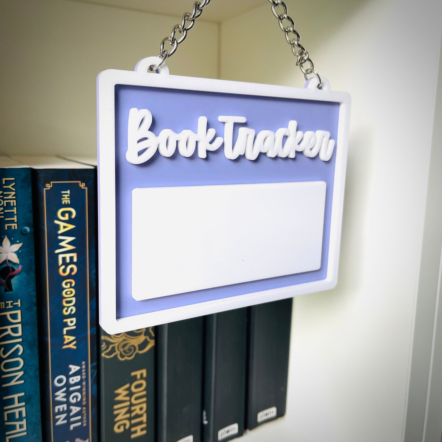 Library Sign | Hanging Book Tracker – Update As You Go | Reusable Acrylic Sign