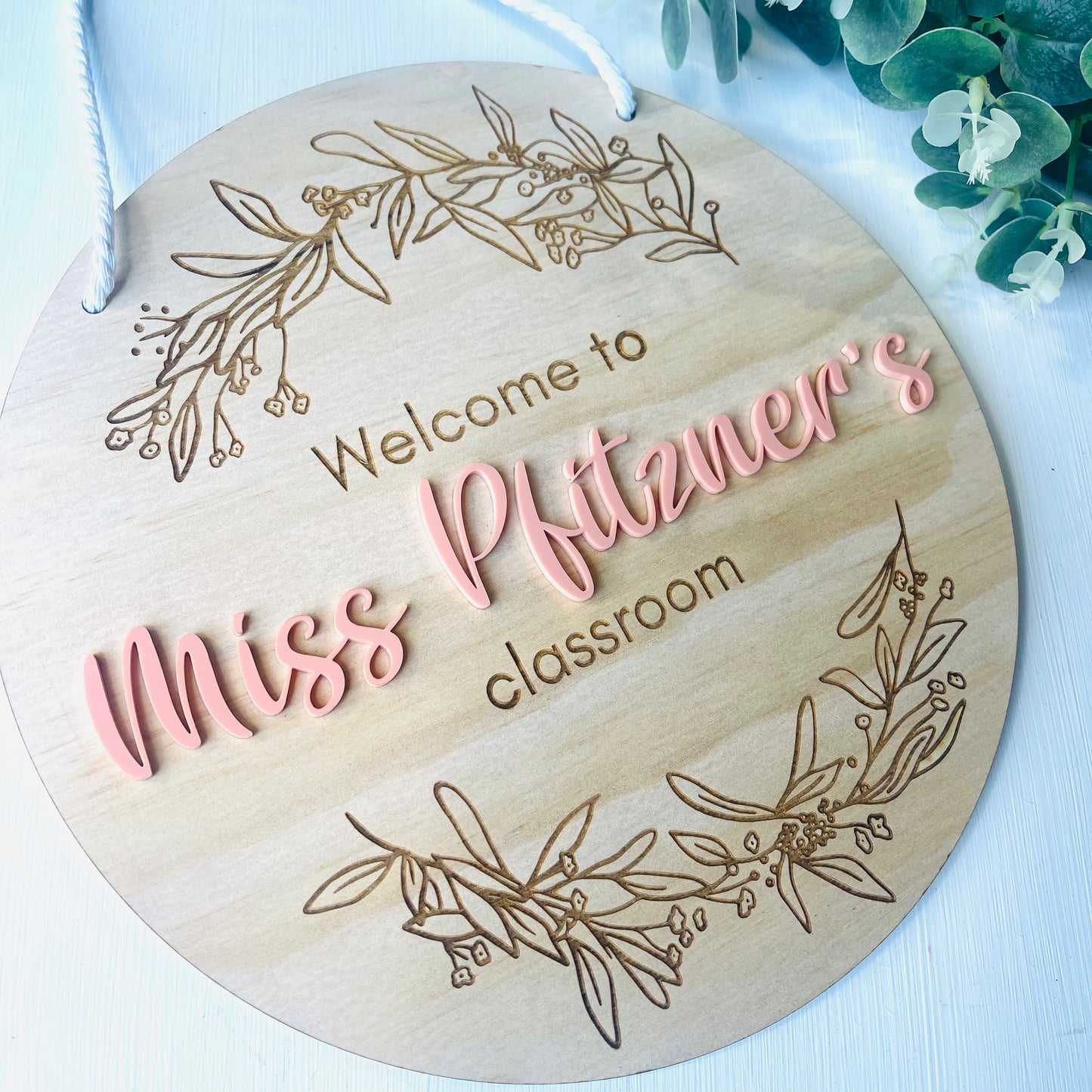Teacher Gifts | Teacher's Plaque - Eucalyptus