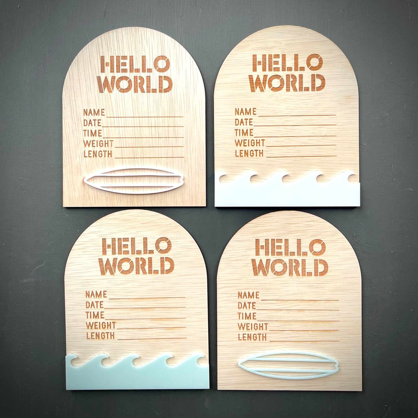 Baby Essentials | Surf Birth Announcement Sign