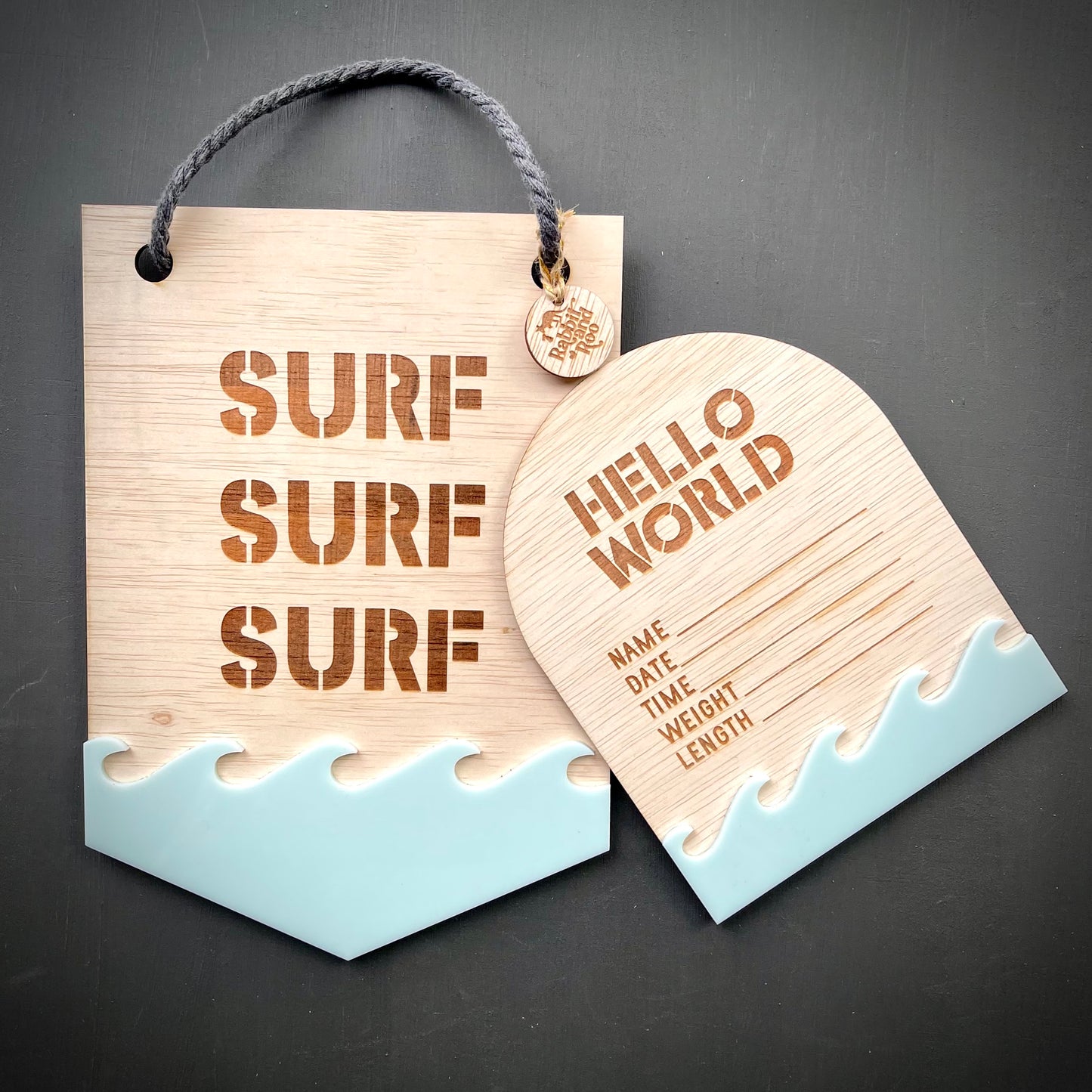 Baby Essentials | Surf Birth Announcement Sign