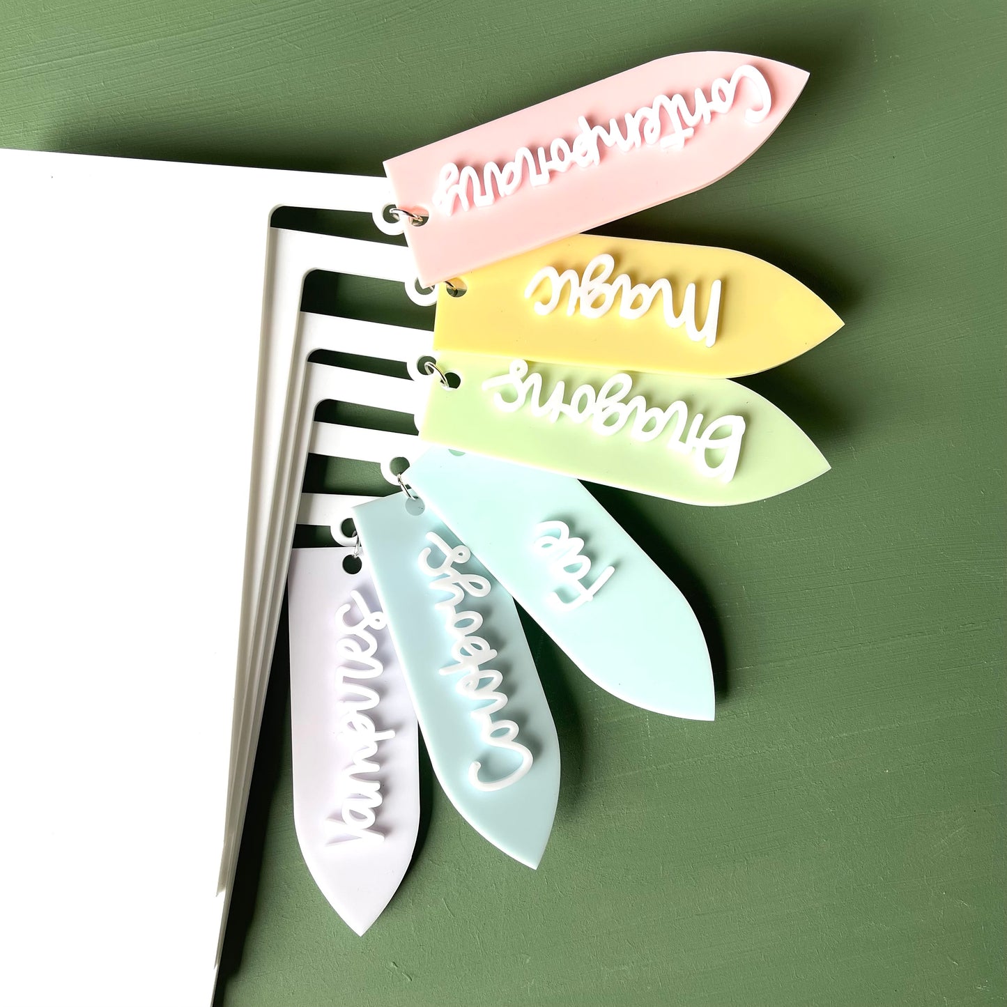 Book Tavern Sign | Romantic Edition | Scripted Acrylic Shelf Label for Book Organisation