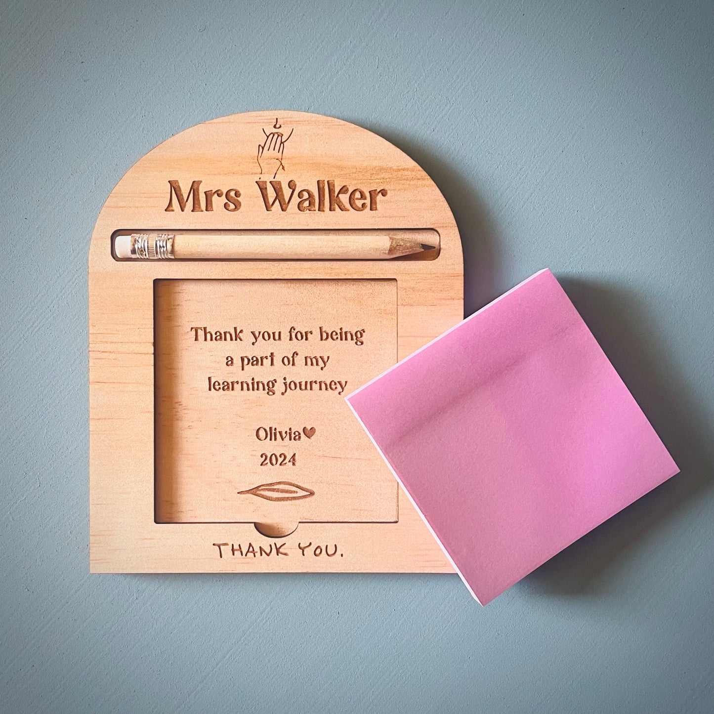 Teacher Gifts | Auslan Sticky Note Holder