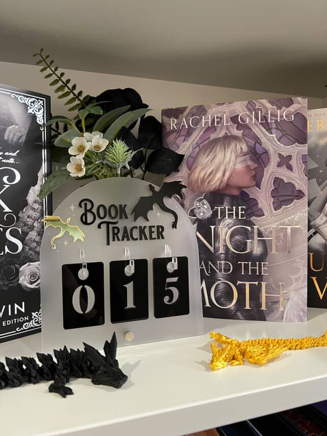 Dragon Book Tracker | Fantasy-Inspired Reading Counter with Hooks