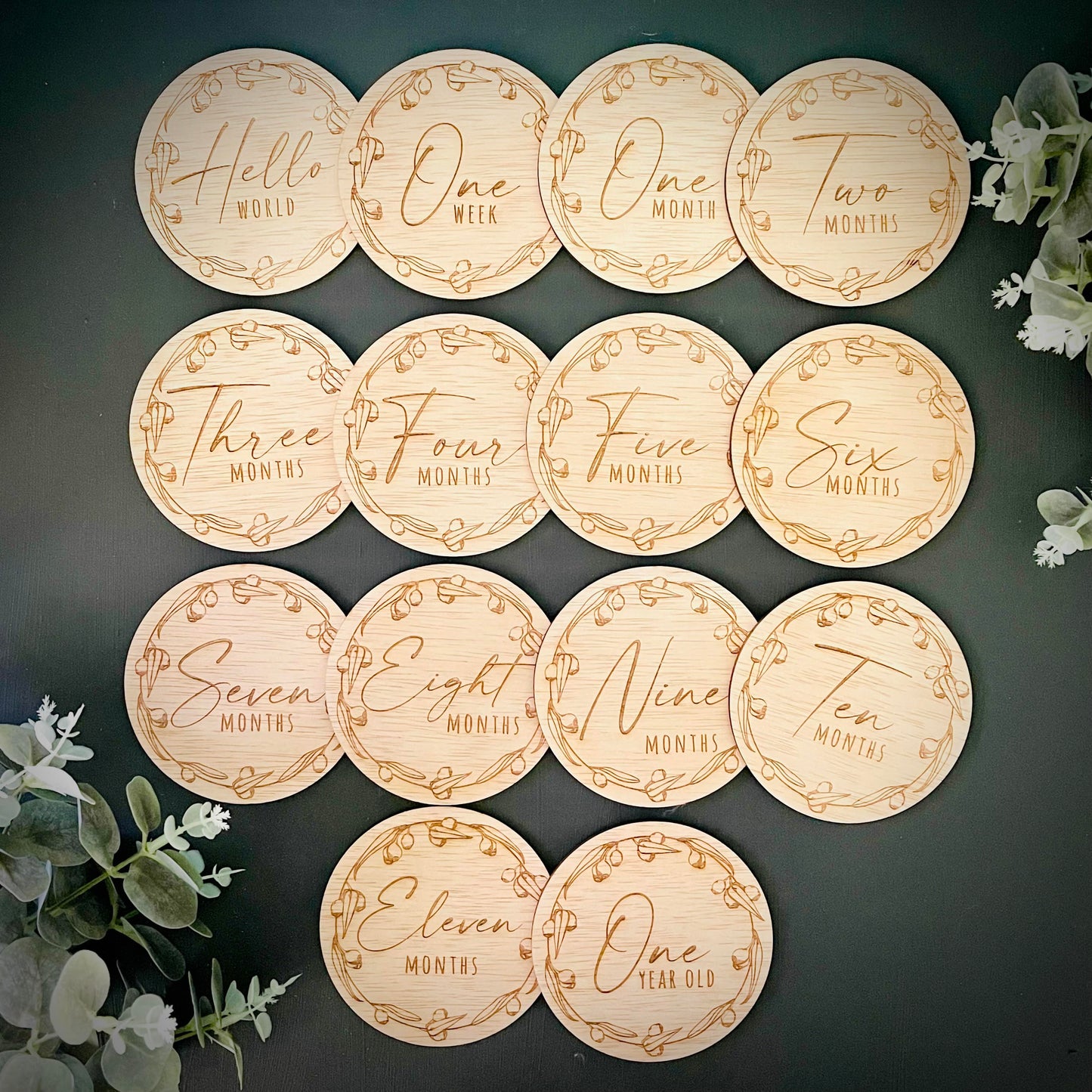 Baby Essentials | Milestone Discs Eucalyptus