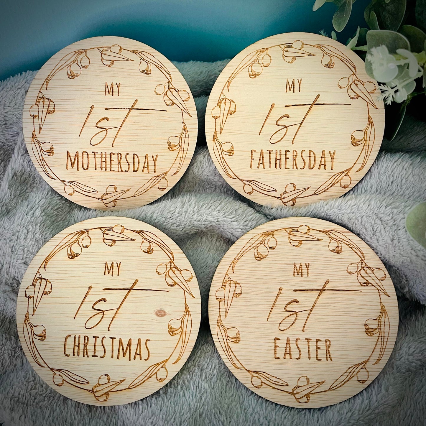 Baby Essentials | My Firsts Milestone Discs Eucalyptus