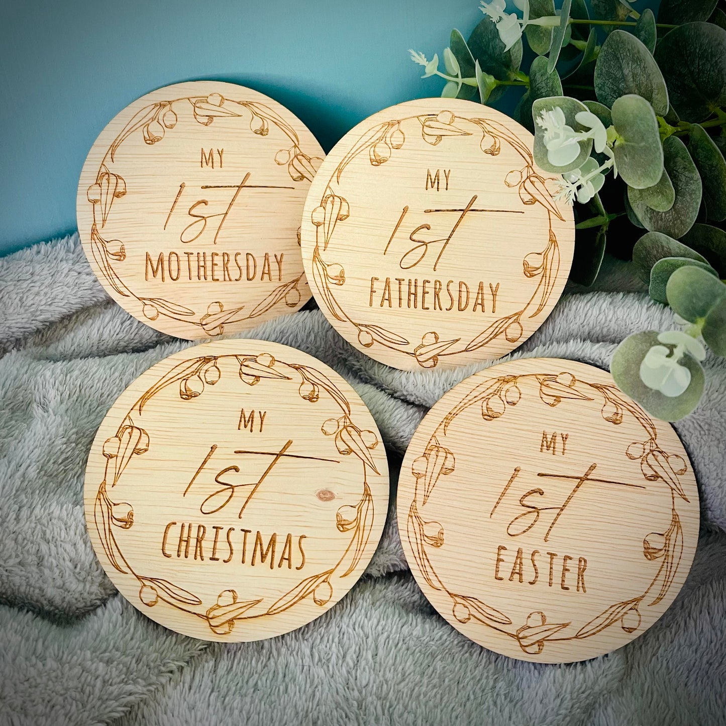 Baby Essentials | My Firsts Milestone Discs Eucalyptus