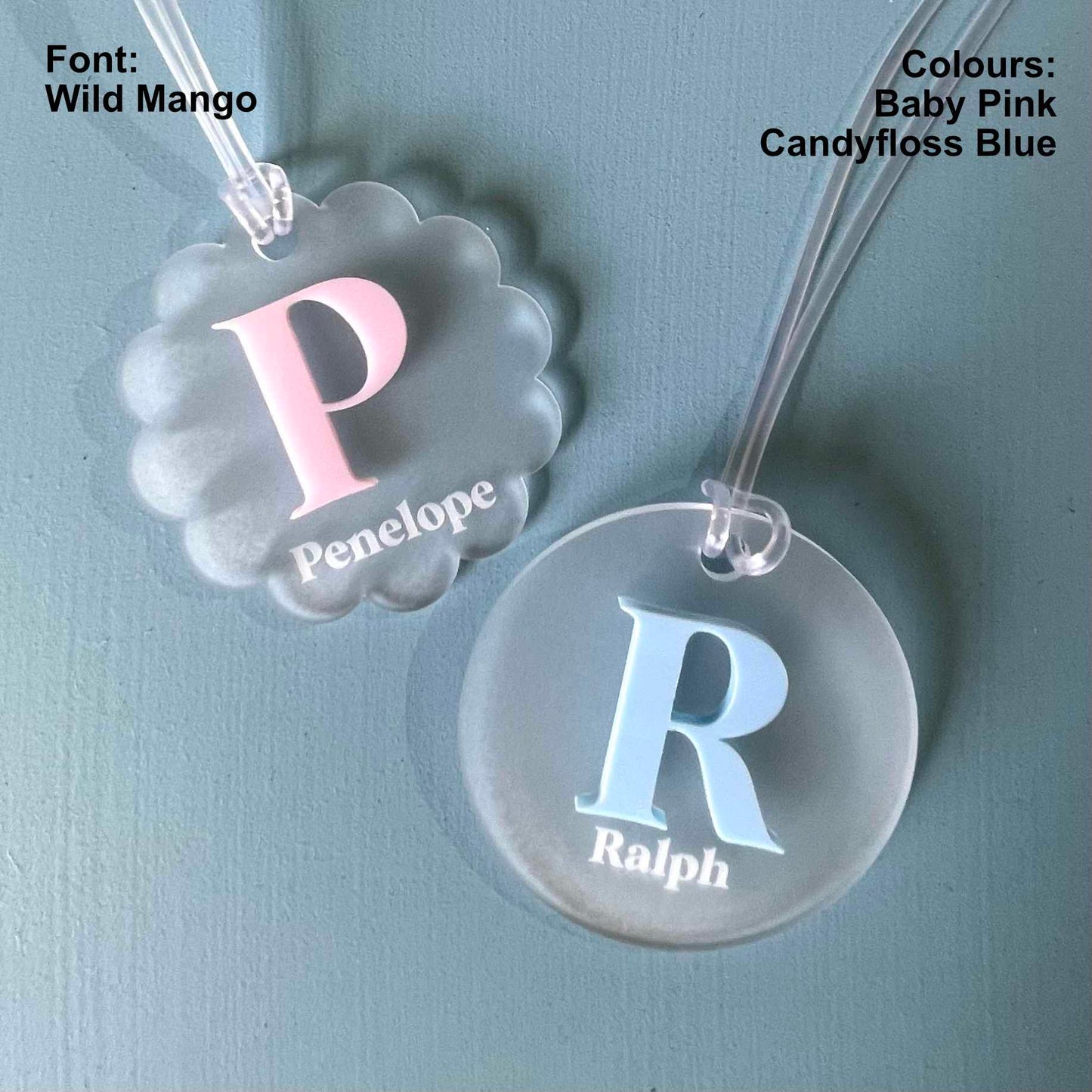 Kids | School Essentials | Initial Frosted Bag Tags
