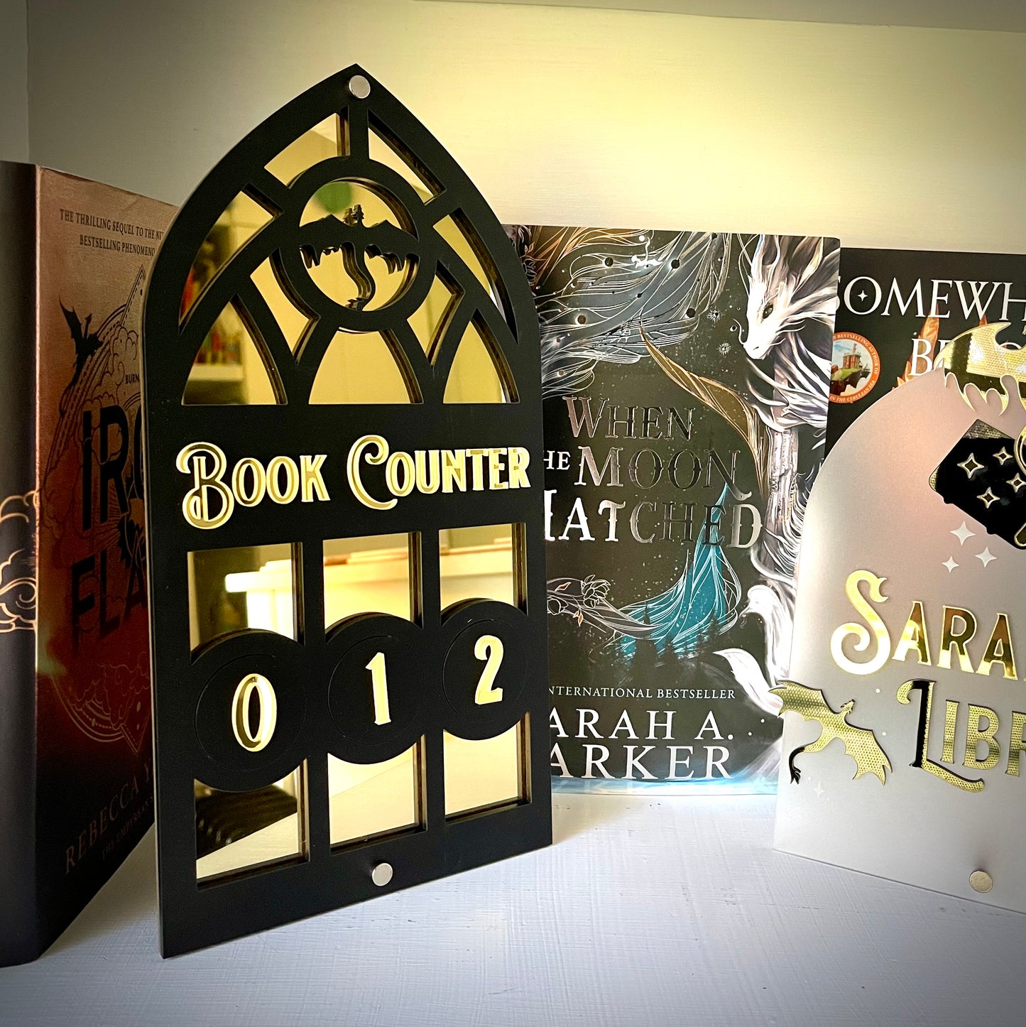 Dragon Book Tracker | Fantasy Book Counter | Romantasy Decor