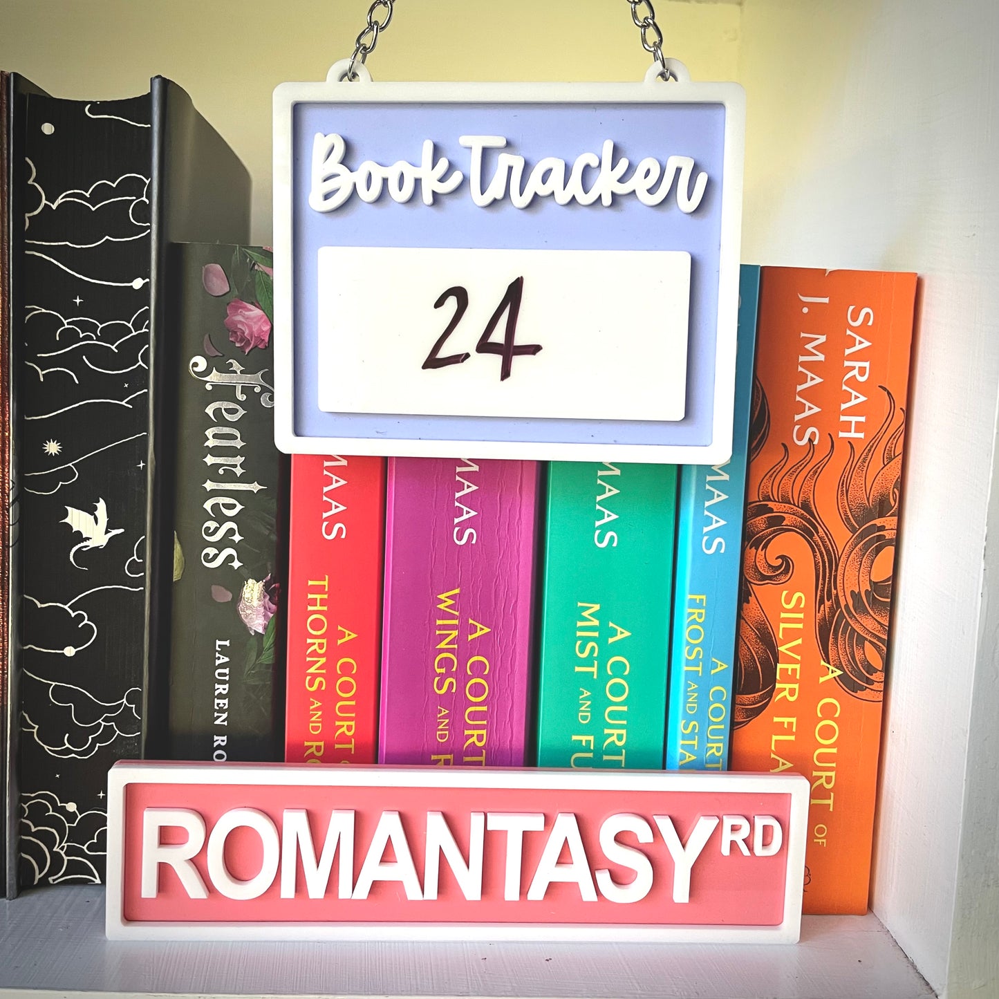 Library Sign | Hanging Book Tracker – Update As You Go | Reusable Acrylic Sign