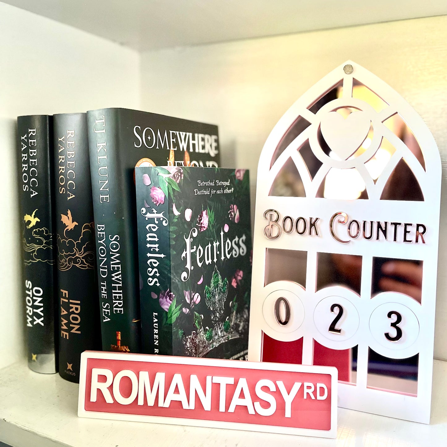 Bookish Street Signs | Acrylic Genre & Trope Labels for Bookshelves