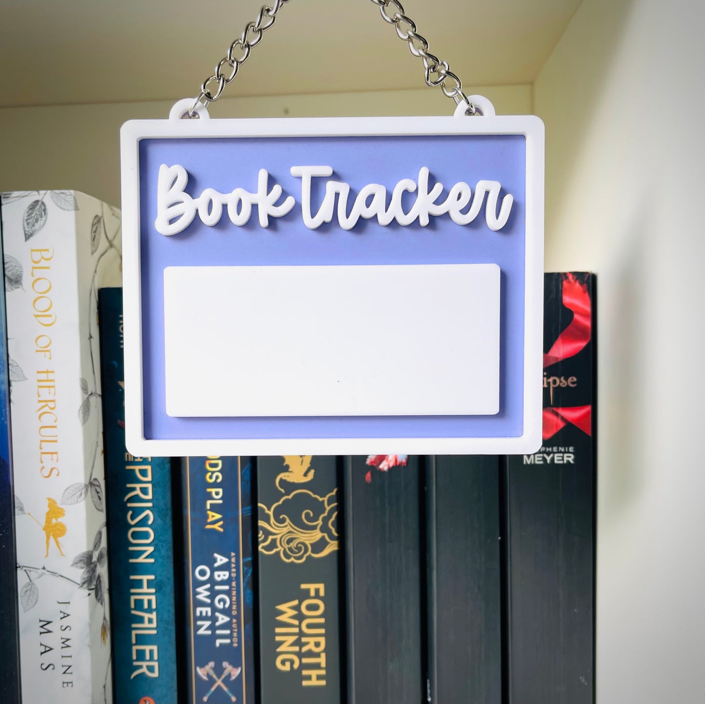 Library Sign | Hanging Book Tracker – Update As You Go | Reusable Acrylic Sign