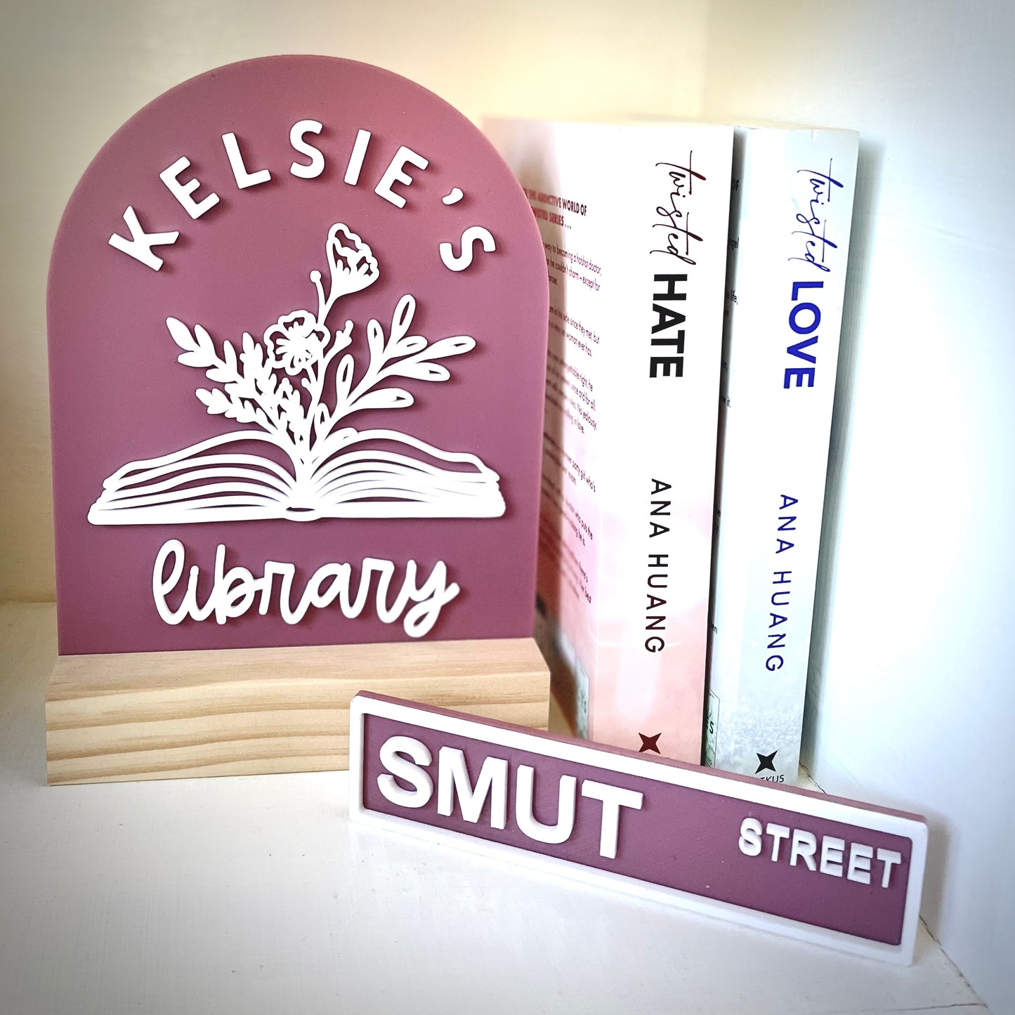 Bookish Street Signs | Acrylic Genre & Trope Labels for Bookshelves