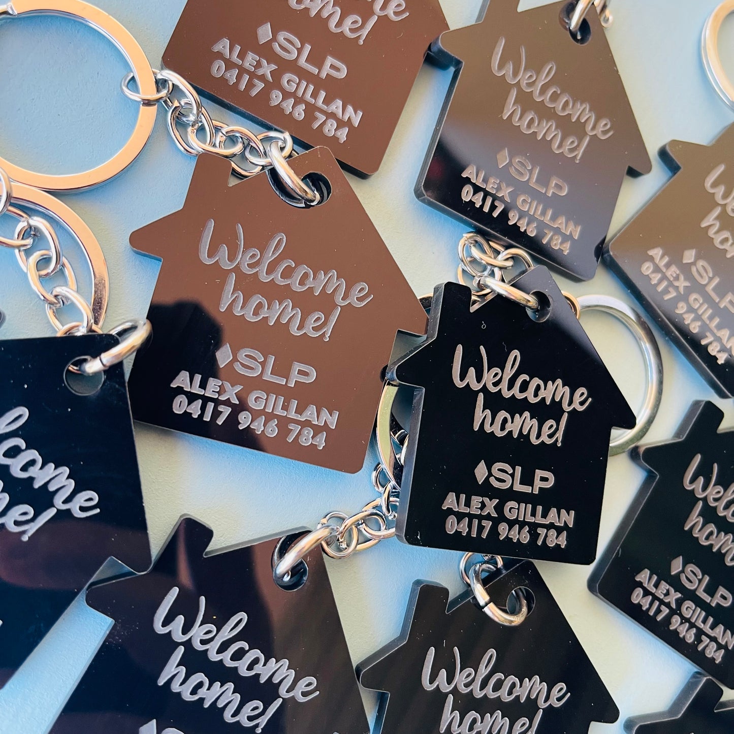 Corporate | Realtor House Keyring – Engraved Acrylic