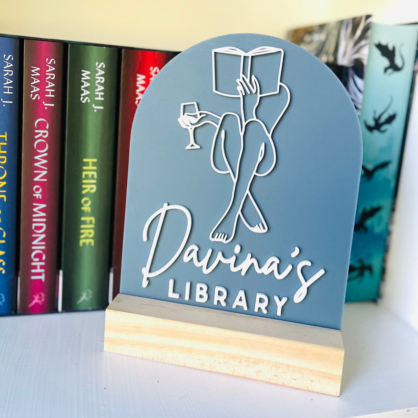 Library Sign | Book lover – Personalised Acrylic Arch