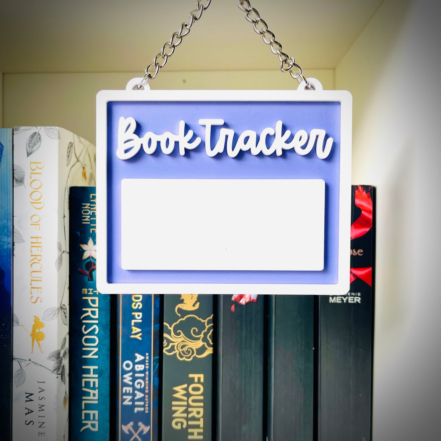 Library Sign | Hanging Book Tracker – Update As You Go | Reusable Acrylic Sign
