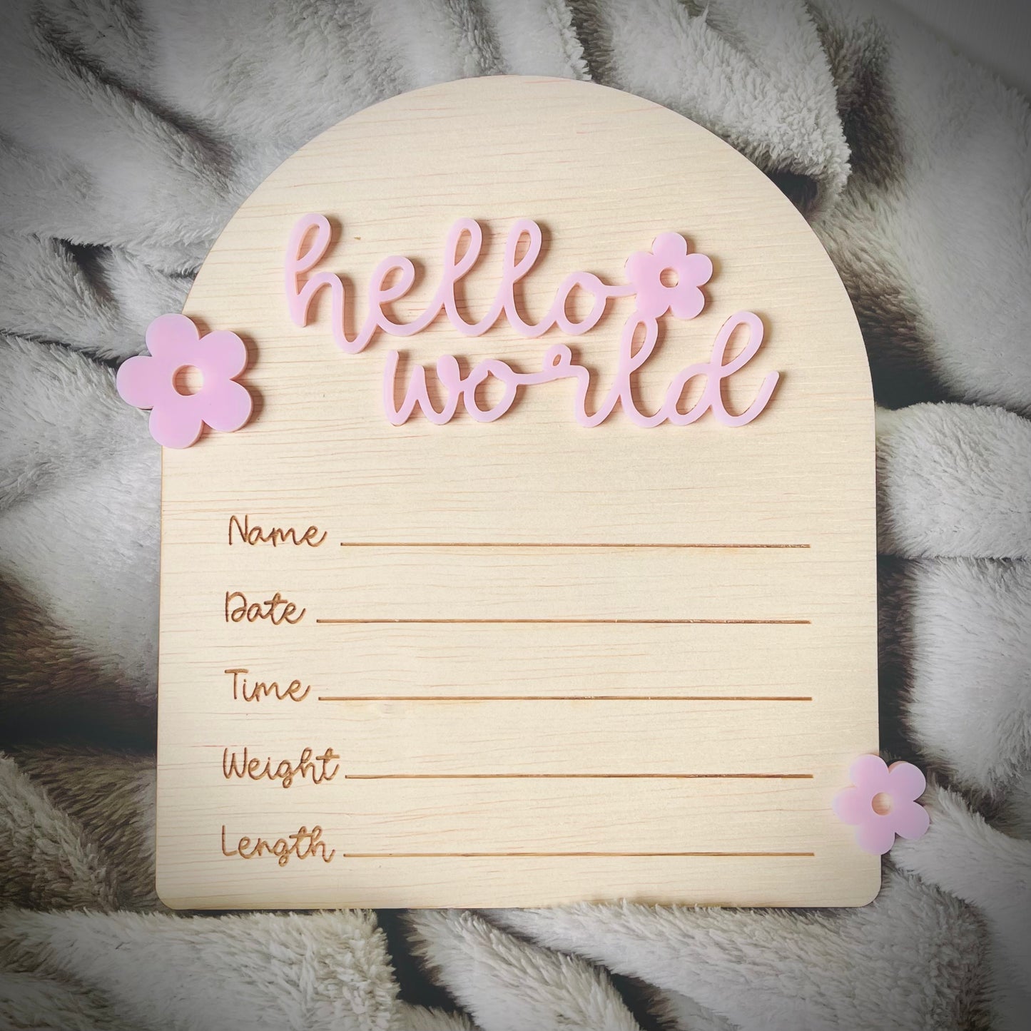 Baby Essentials | Daisy Baby Birth Announcement Sign