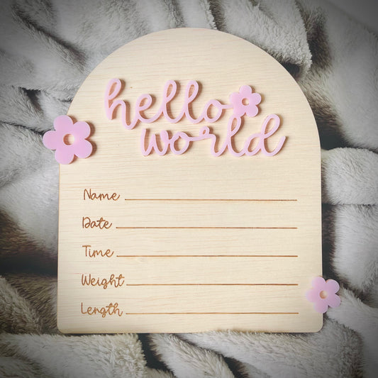 Baby Essentials | Daisy Baby Birth Announcement Sign