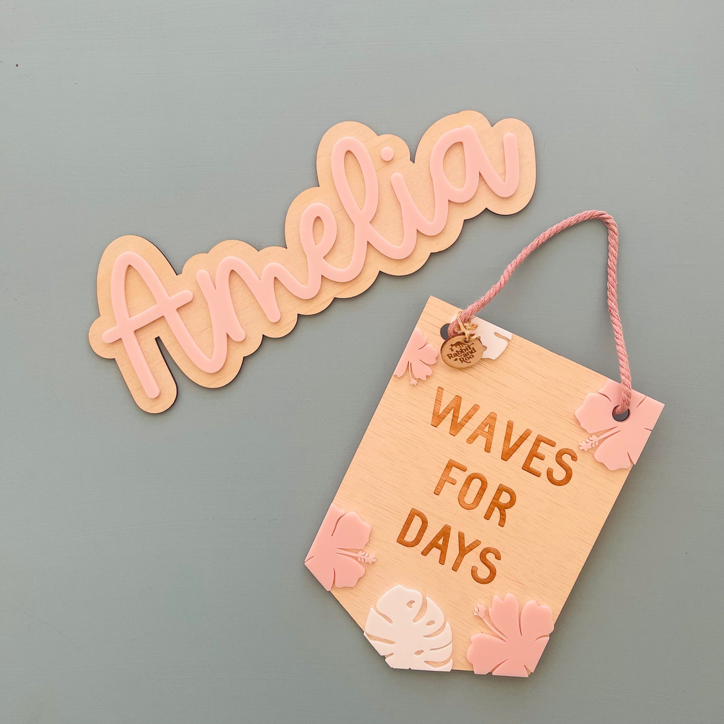 Kids | Name Plaque Double-Layered Classic Script