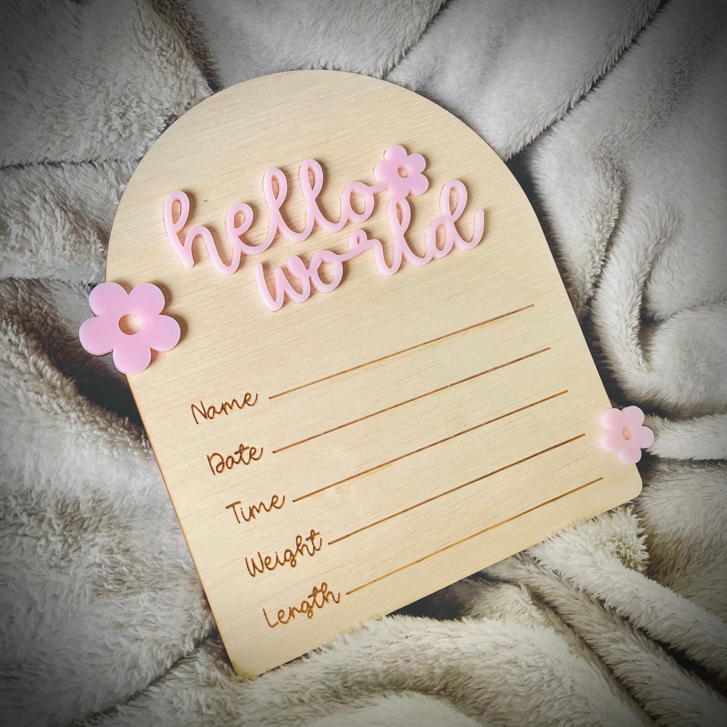 Baby Daisy Announcement Set