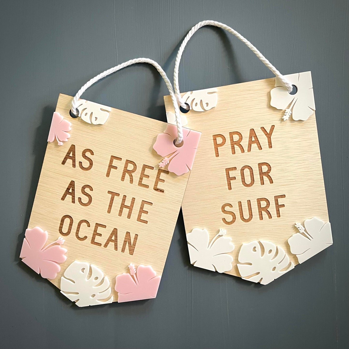 Surfing Plaque | Floral Design